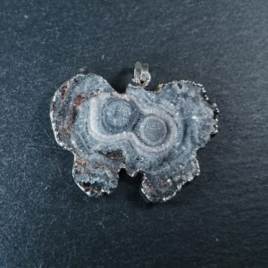 Kalcedon medál - pillangó kerekded
